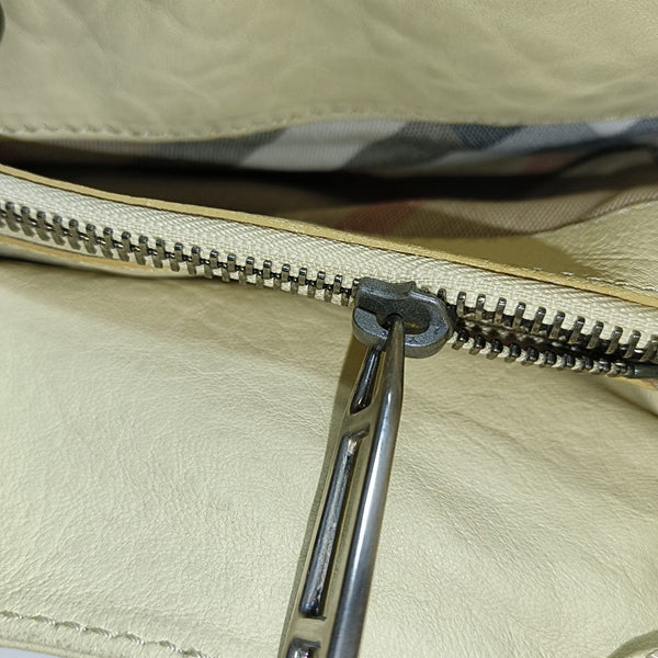 Calfskin Shoulder Bag Beige