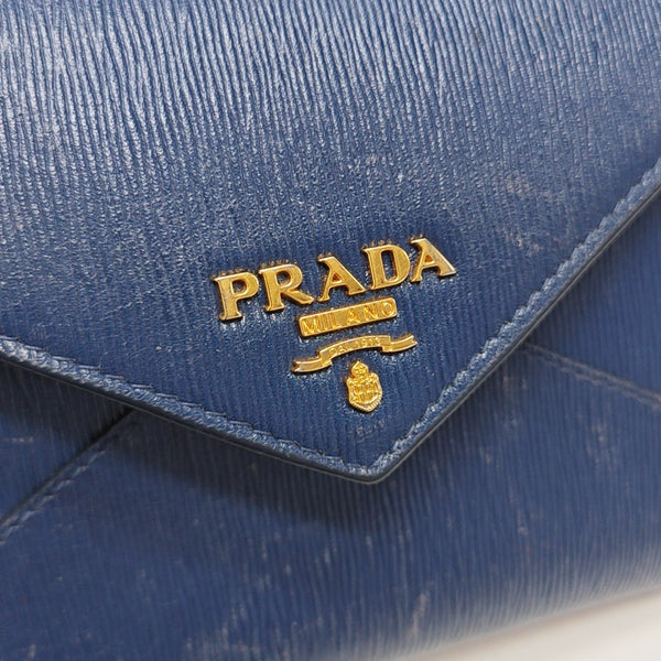 Envelope Wallet Calfskin Blue Wallet