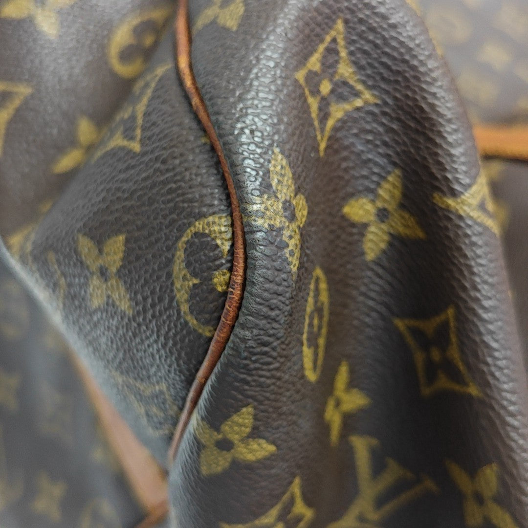 KEEPALL 60 Monogram Coated Canvas Brown