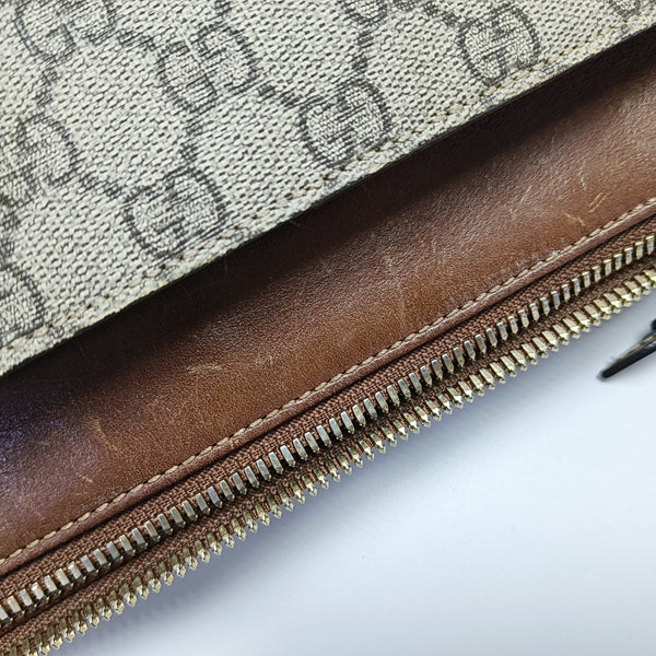 GG Blooms Monogram Coated Canvas Beige