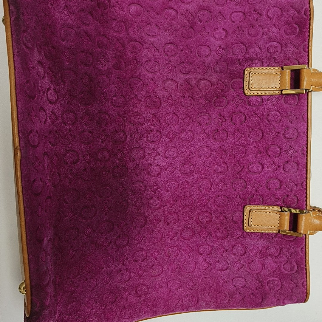 Suede Top Handle Bag Pink