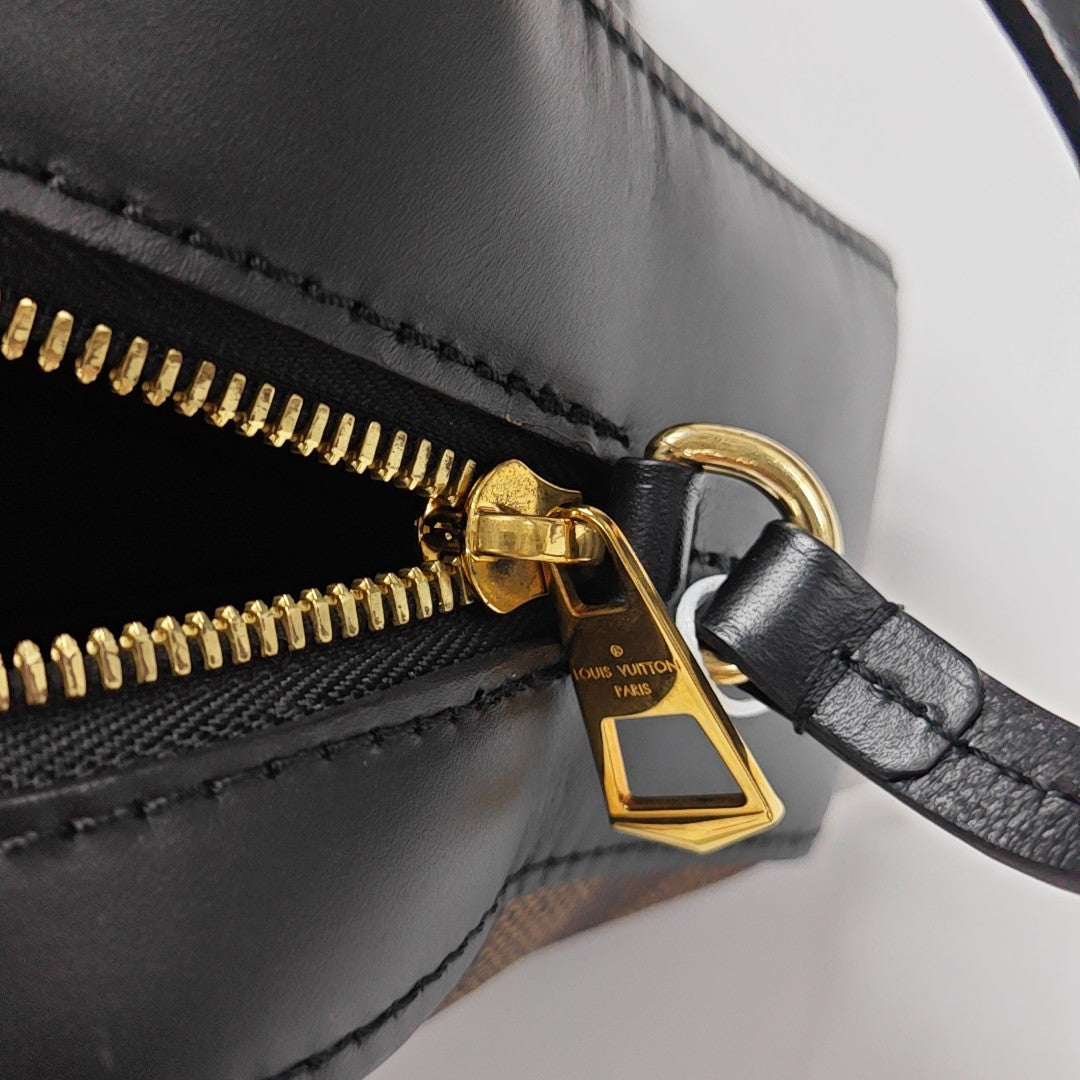 SANTA MONICA Damier Ebene Coated Canvas Brown