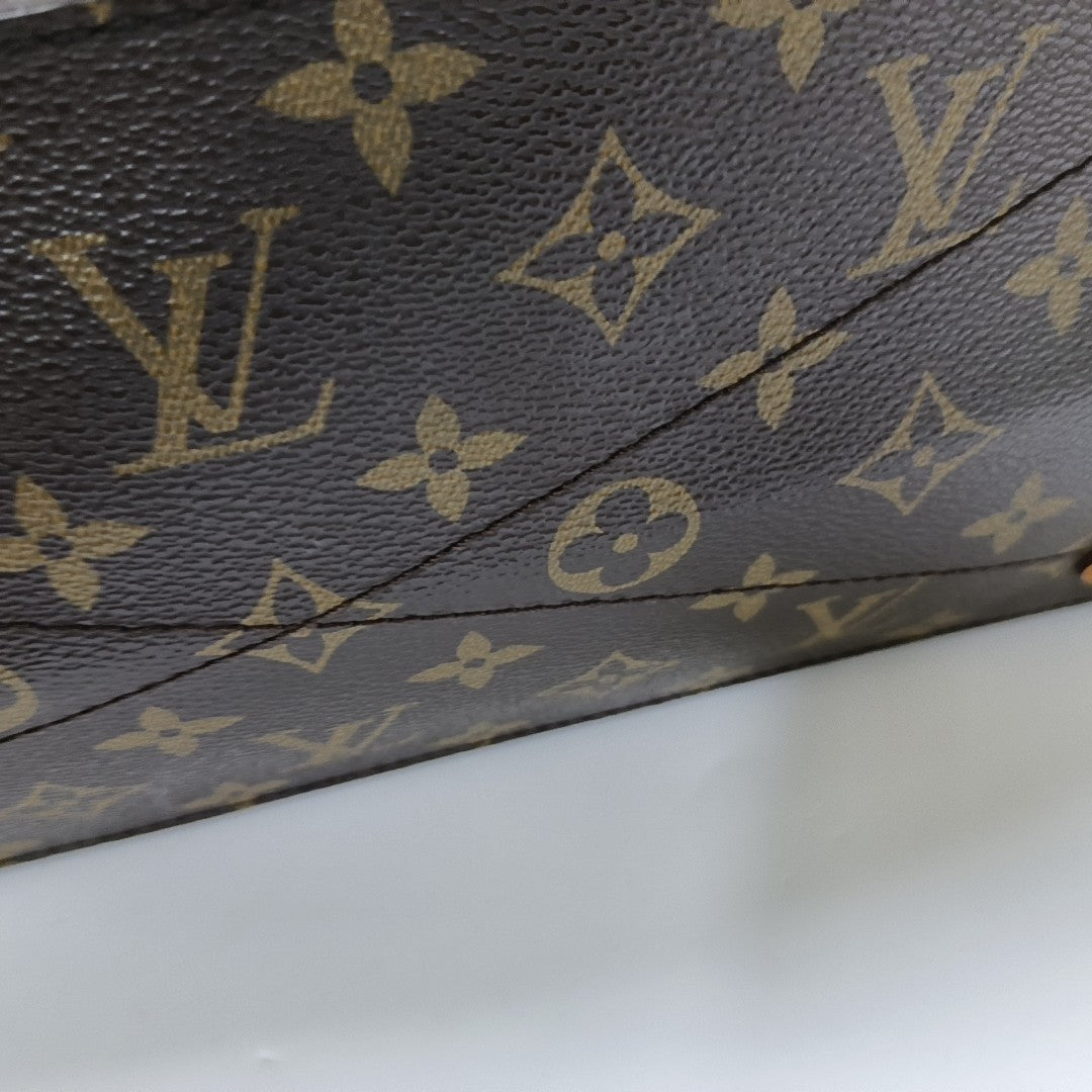 OLYMPE MM Monogram Coated Canvas Brown