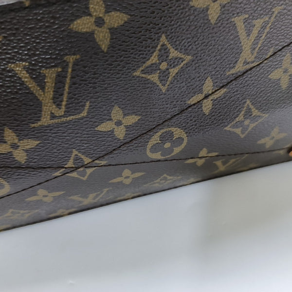 OLYMPE MM Monogram Coated Canvas Brown
