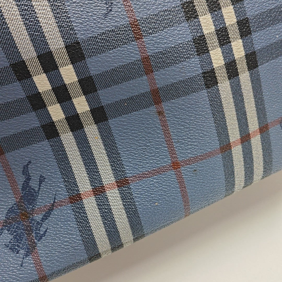 Coated Canvas Tote Bag Blue