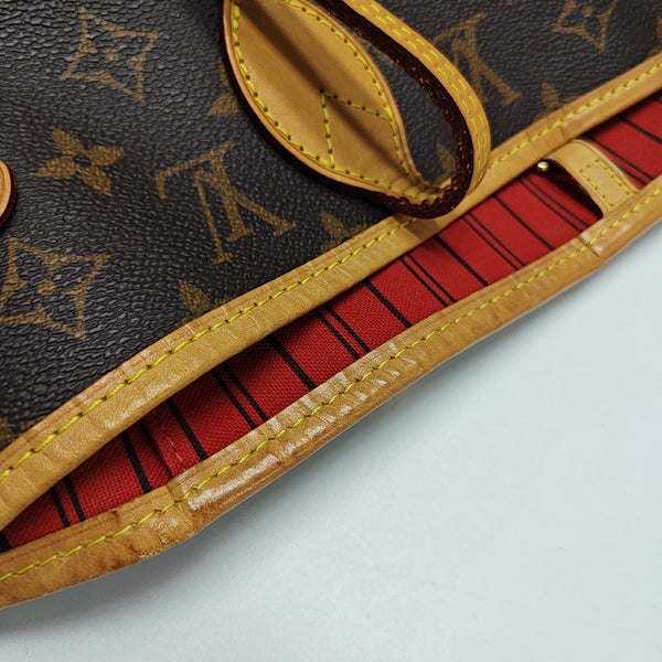 NEVERFULL MM Monogram Coated Canvas Brown
