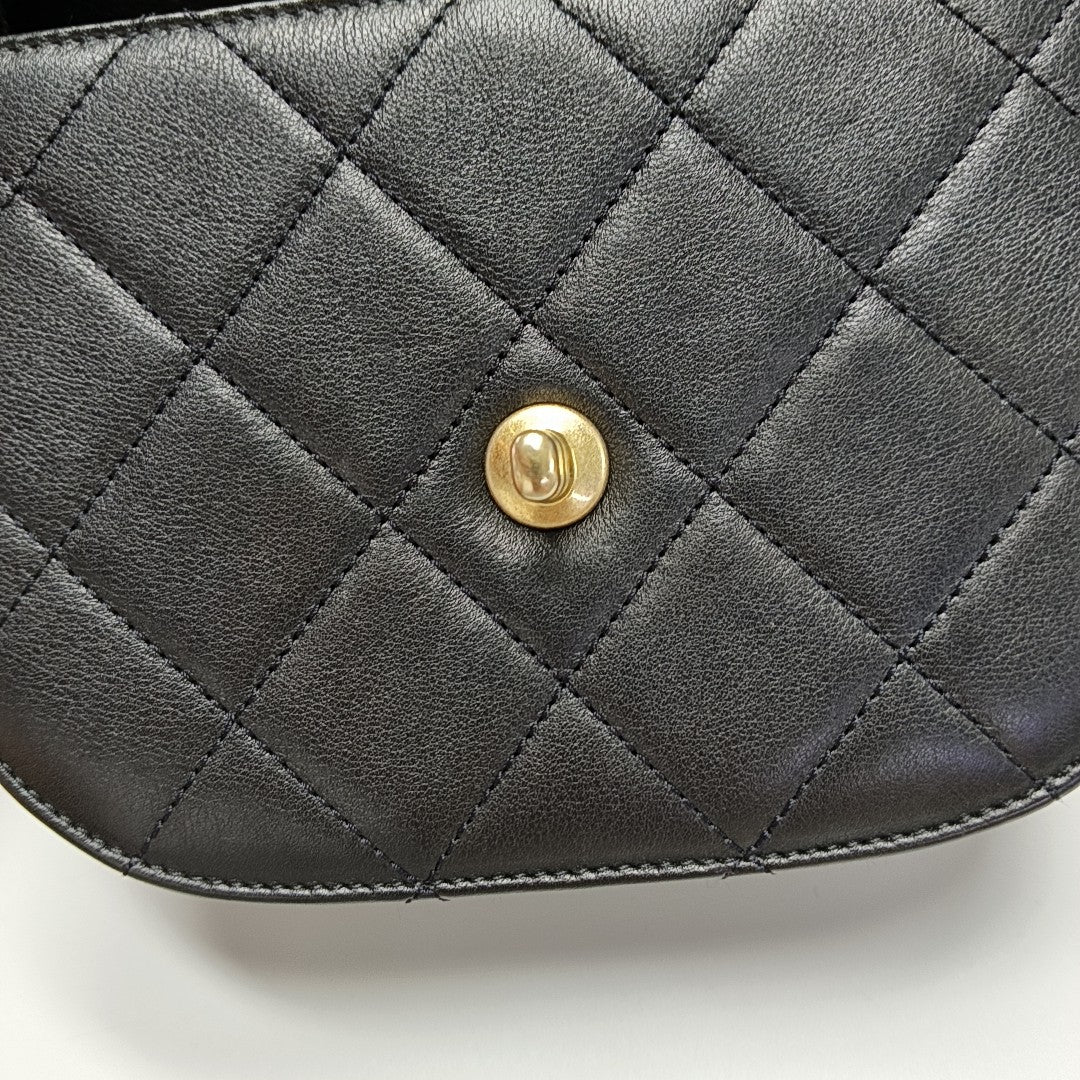 Calfskin Crossbody Bag Black
