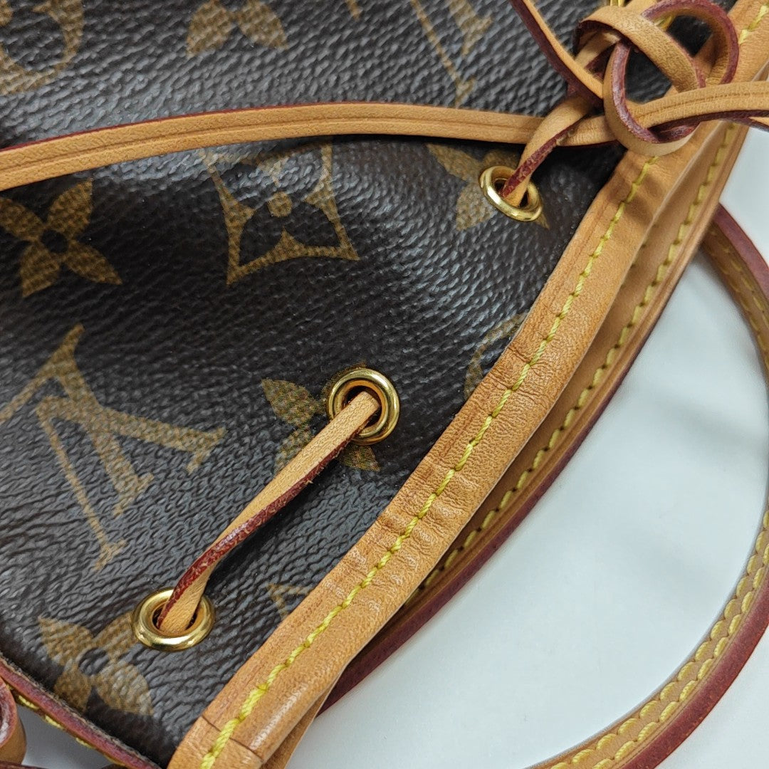 NÉONOÉ Nano Monogram Coated Canvas Brown