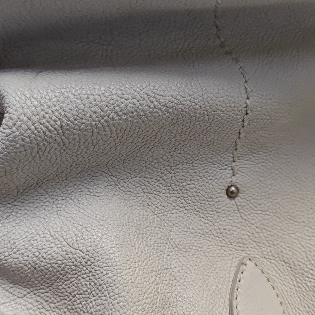Calfskin Top Handle Bag White