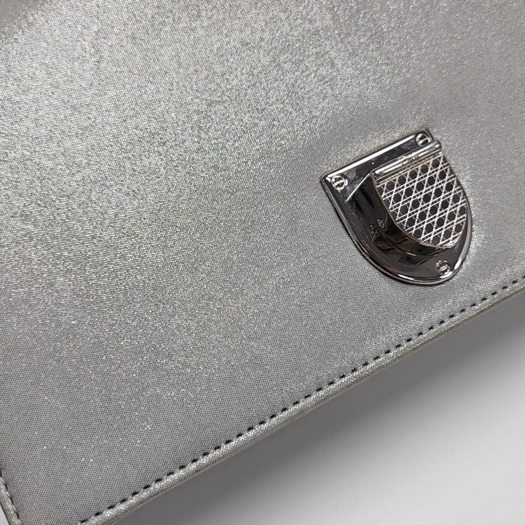 Diorama Small Cannage Calfskin Silver