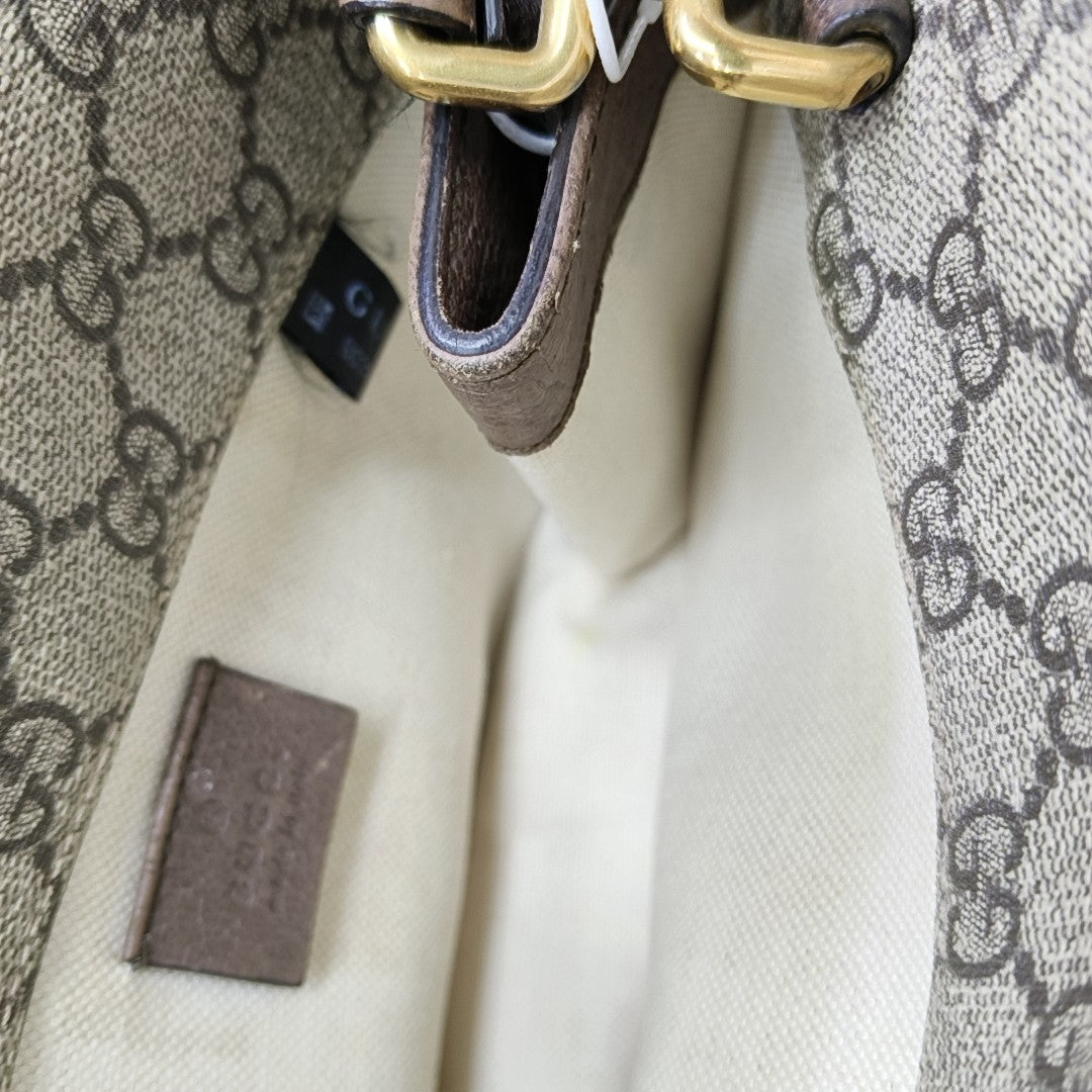 Neo Vintage Small Monogram Coated Canvas Beige