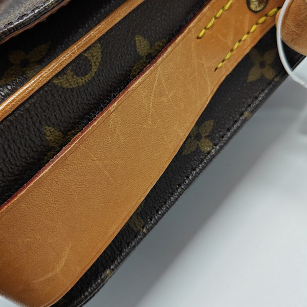 CARTOUCHIERE MM Monogram Coated Canvas Brown