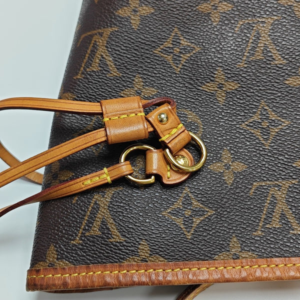 NEVERFULL MM Monogram Coated Canvas Brown