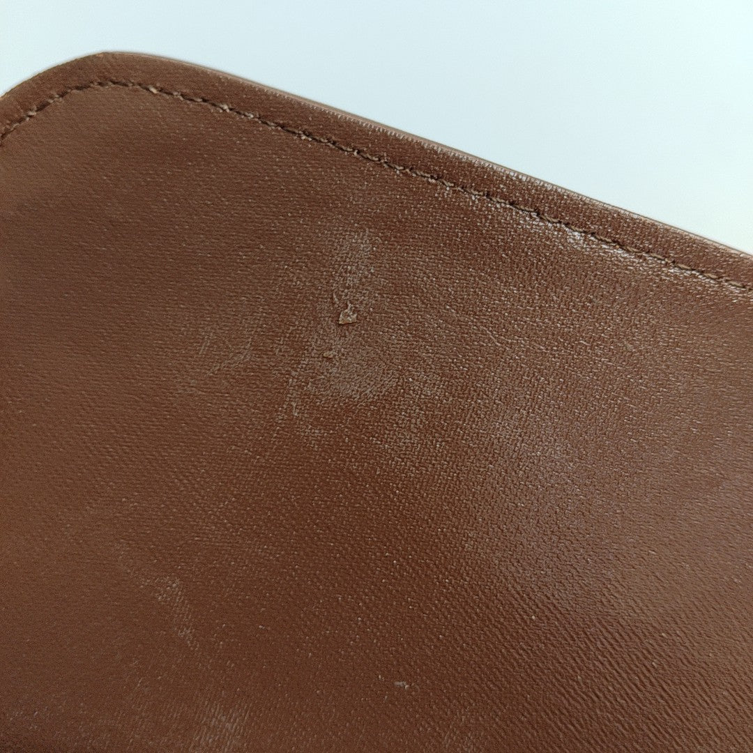 Calfskin Top Handle Bag Brown