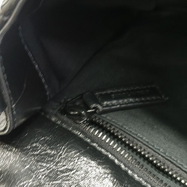 NIKI Medium Chevron Calfskin Black