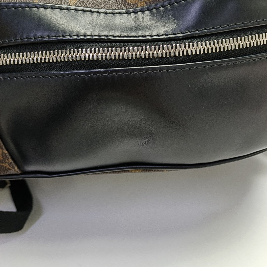 JOSH Monogram Coated Canvas Brown