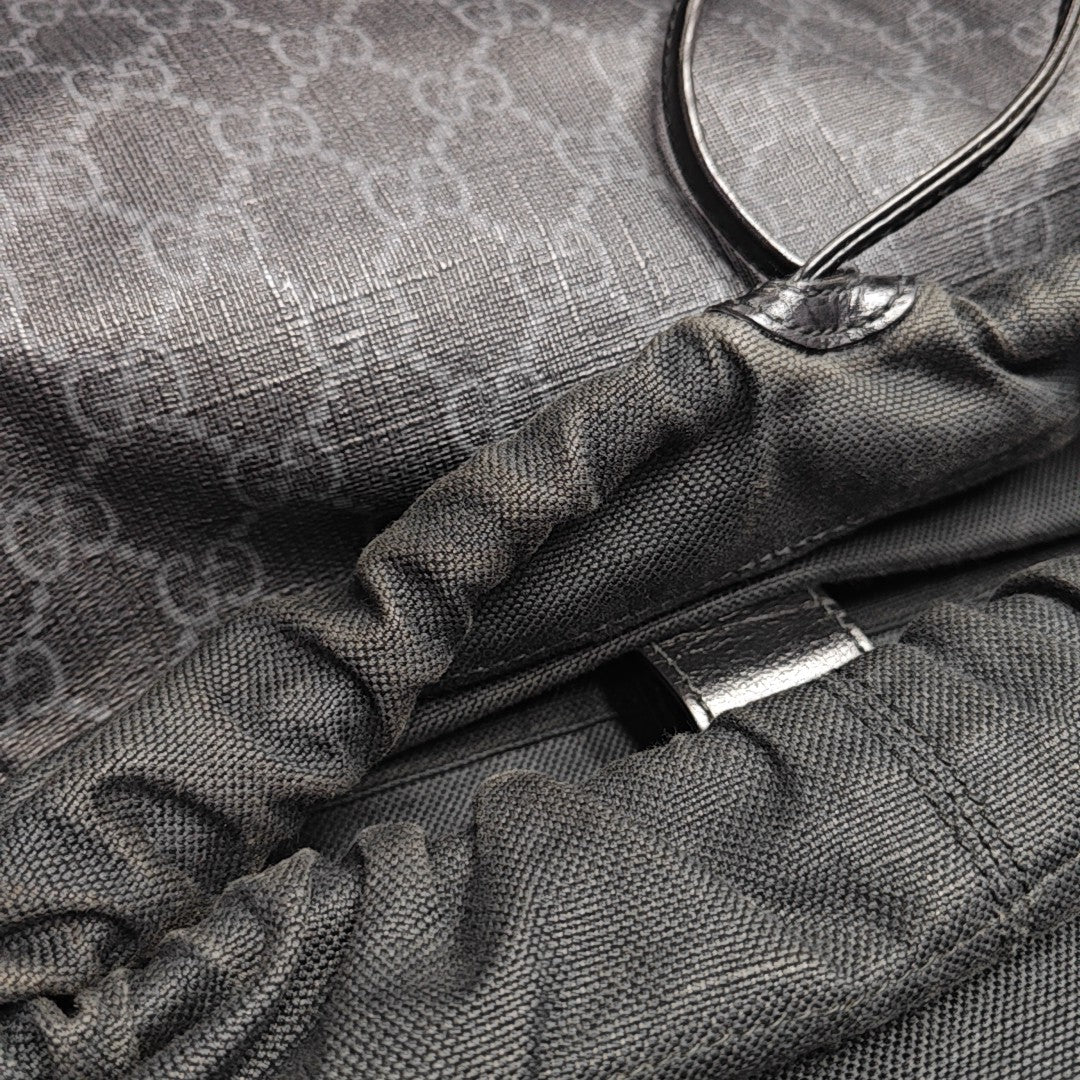Retro Medium Monogram Coated Canvas Black