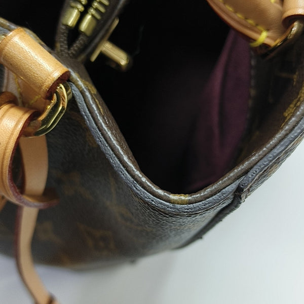MONTAIGNE MM Monogram Coated Canvas Brown