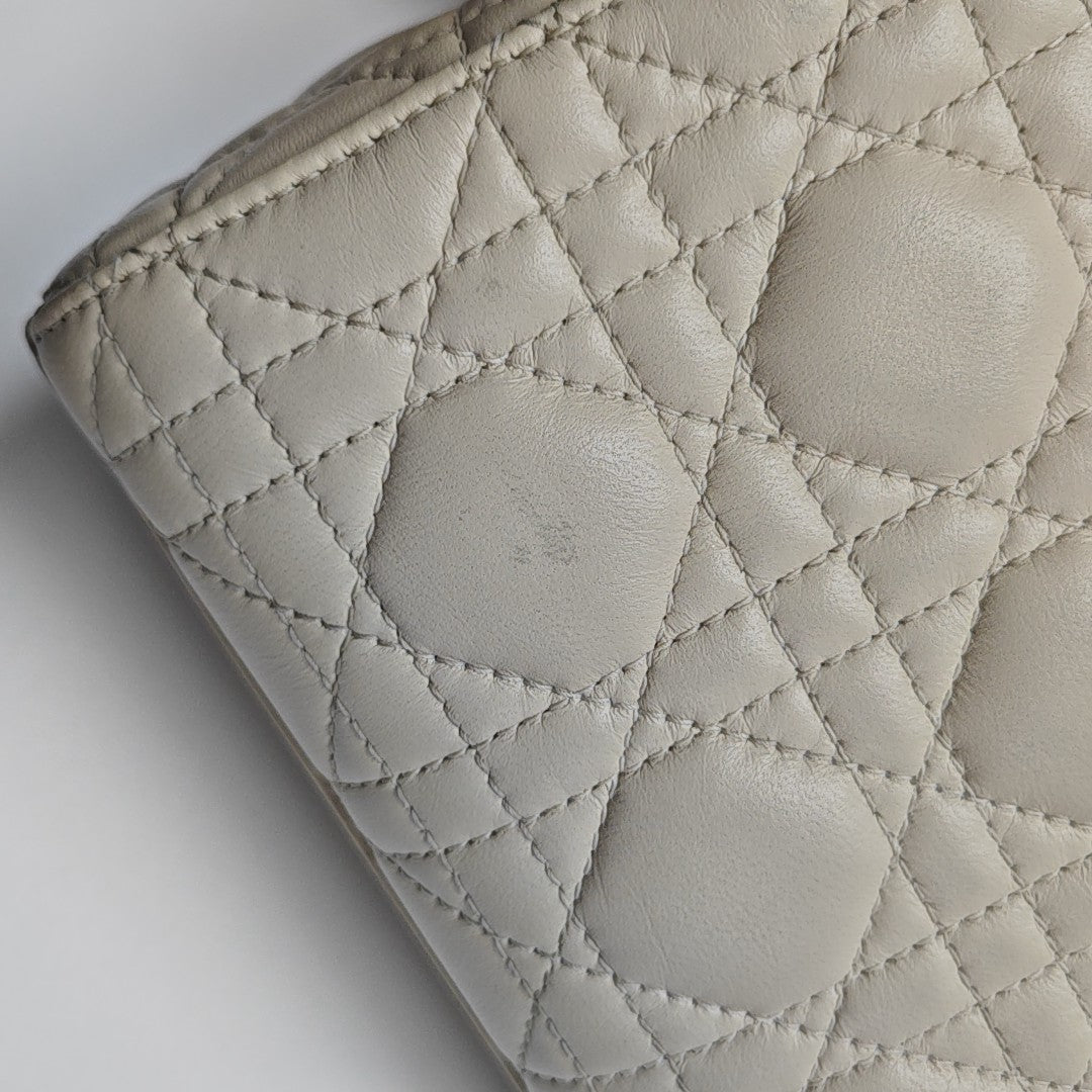 Lady Dior Mini Cannage Lambskin White