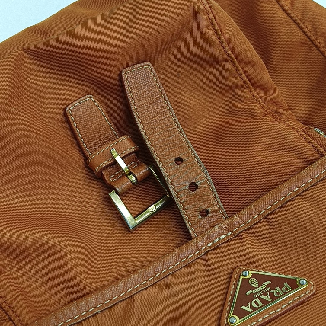 Fabric Shoulder Bag Orange
