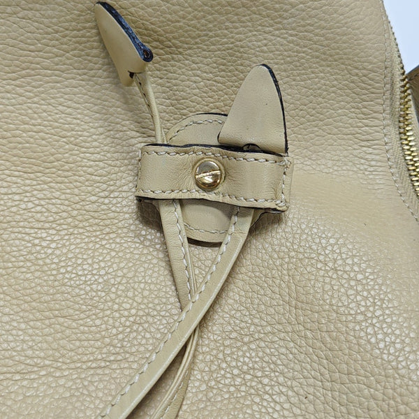 Calfskin Shoulder Bag Beige