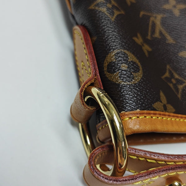 Monogram Coated Canvas Top Handle Bag Brown