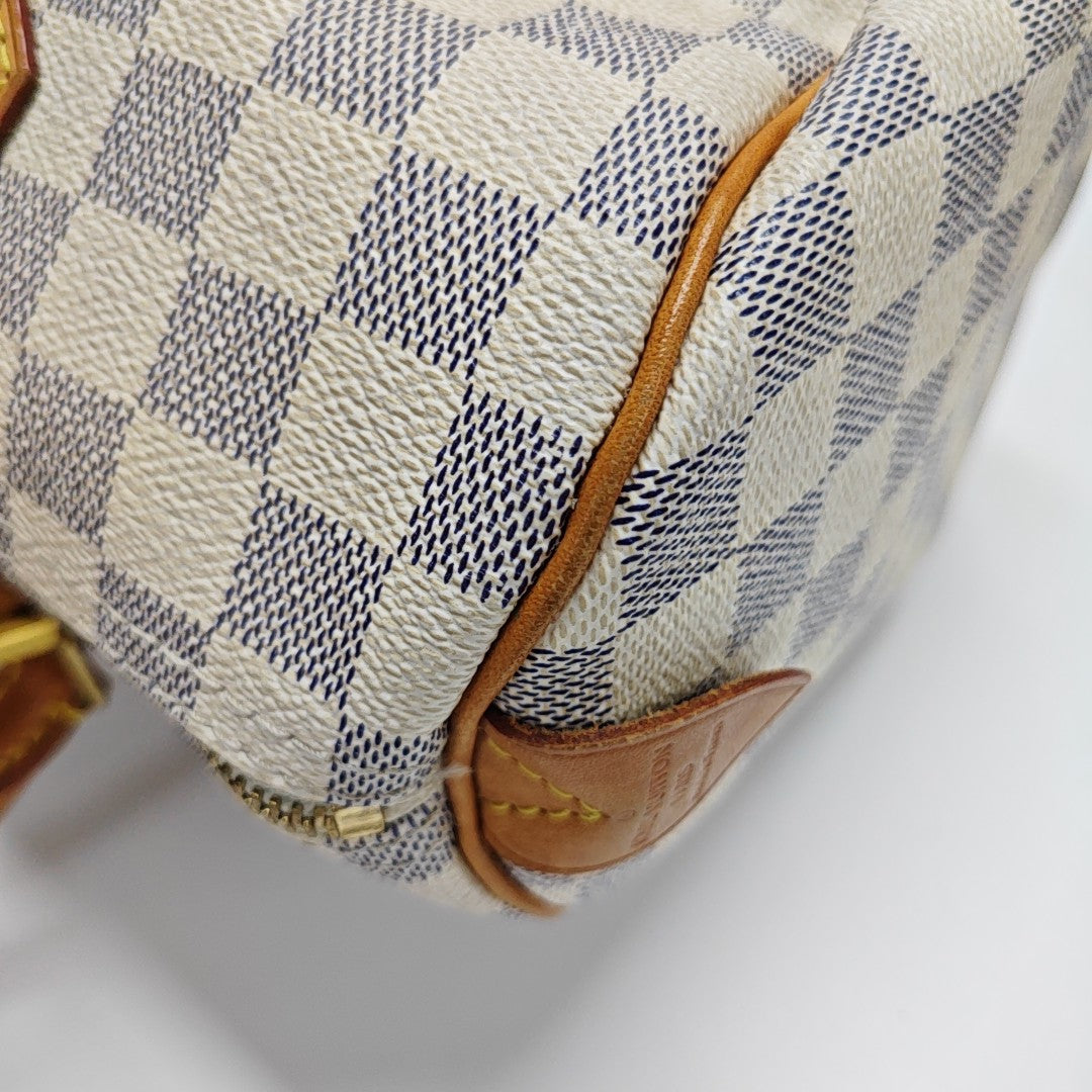SPEEDY 30 Damier Azur Coated Canvas White
