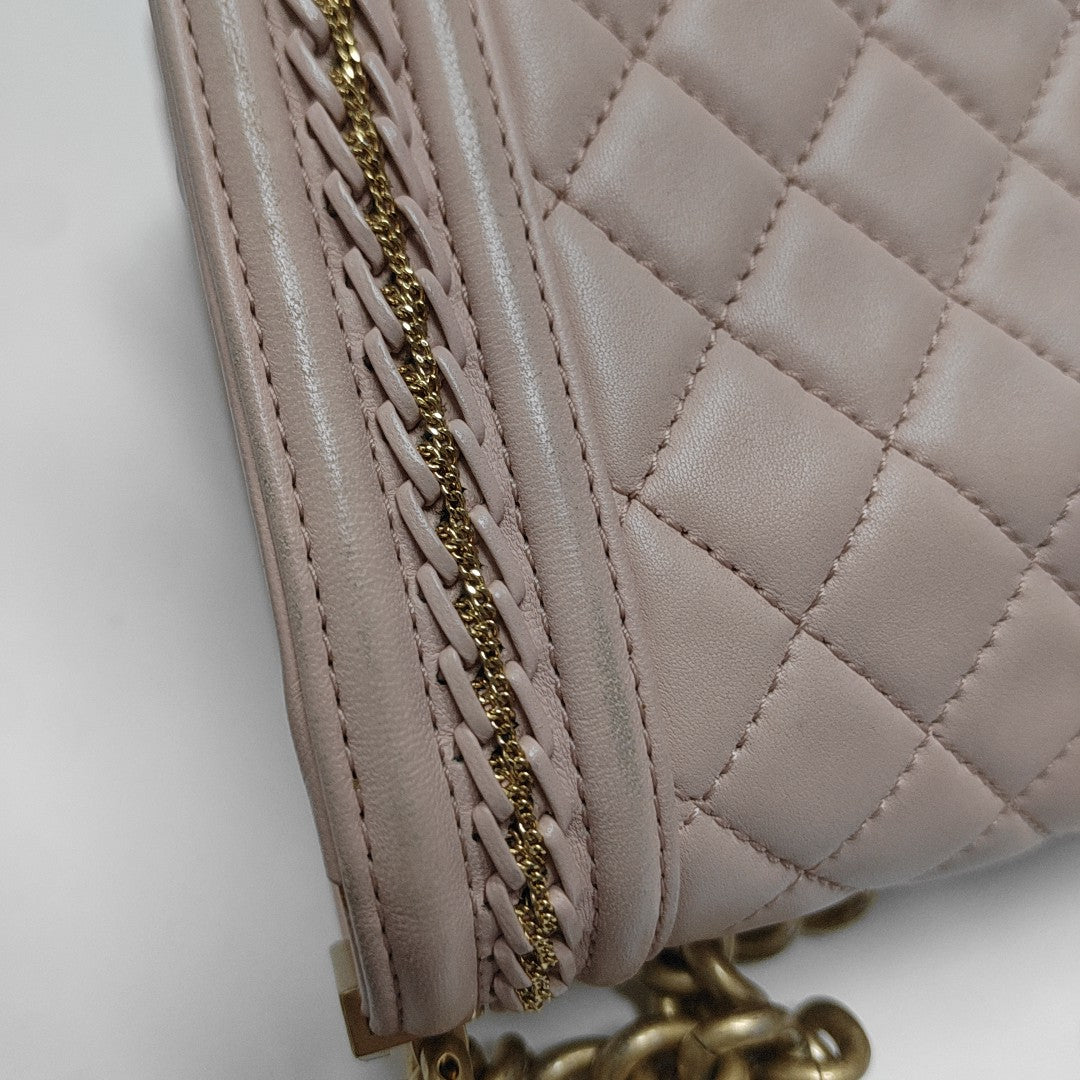 BOY CHANEL Medium Quilted Lambskin Pink