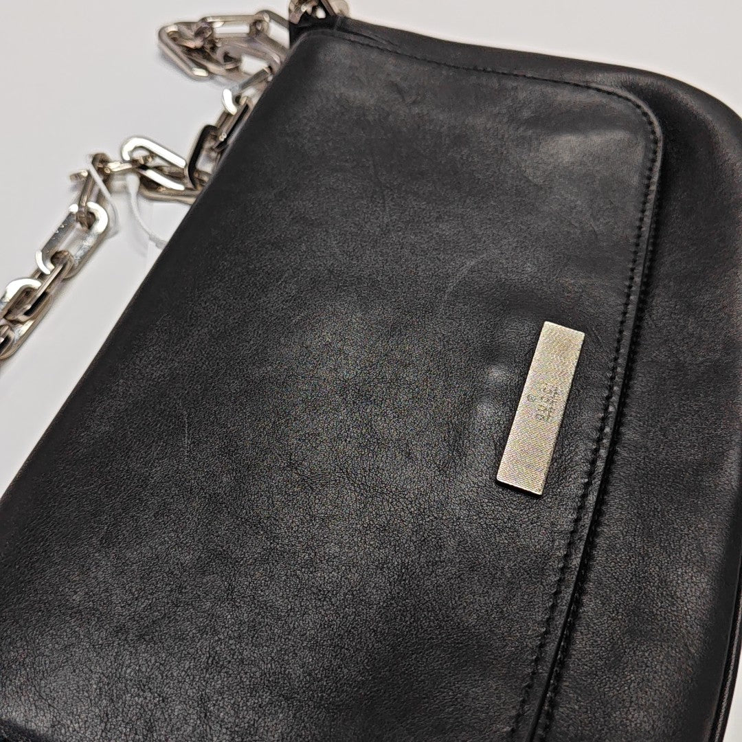 Calfskin Shoulder Bag Black