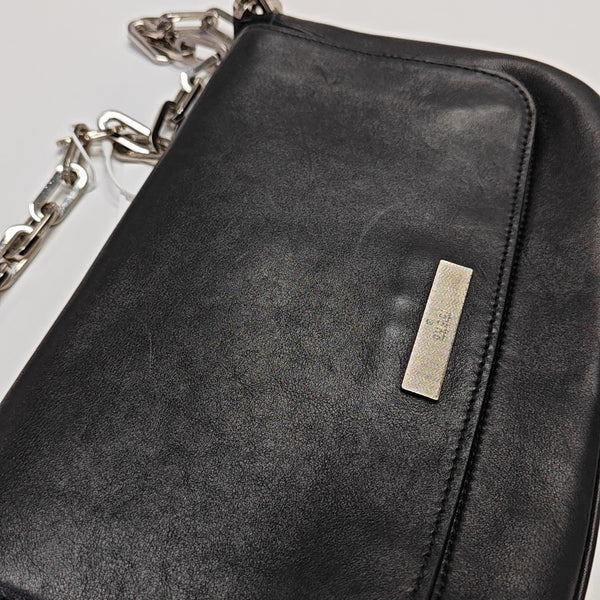 Calfskin Shoulder Bag Black