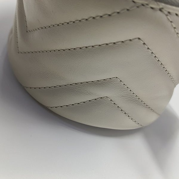 GG Marmont Mini Quilted Calfskin White