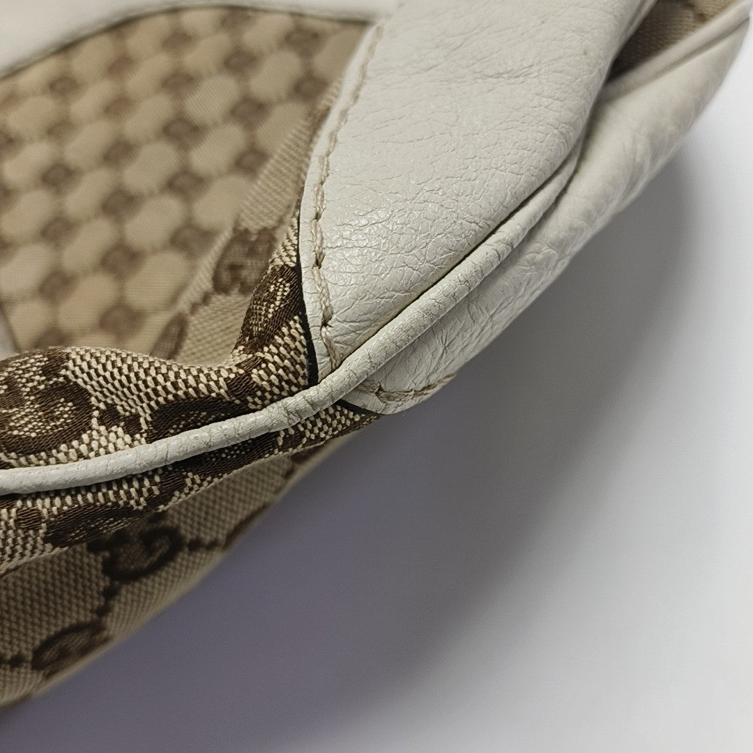 Monogram Canvas Shoulder Bag Beige