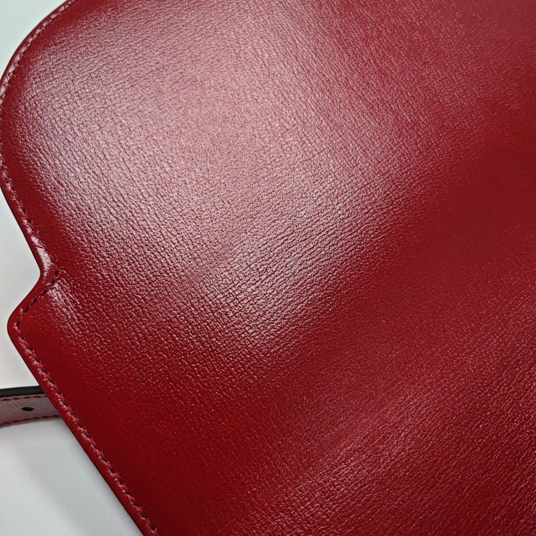 GG Ring Medium Suede Red