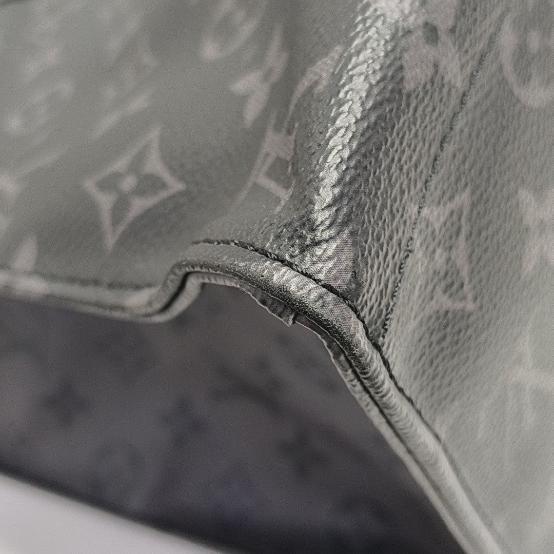 NEW CABAS ZIPPE GM Monogram Coated Canvas Gray