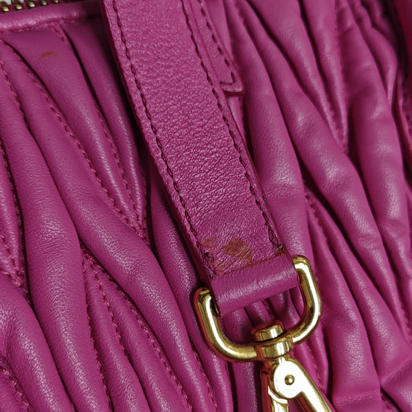 Quilted Lambskin Tote Bag Red