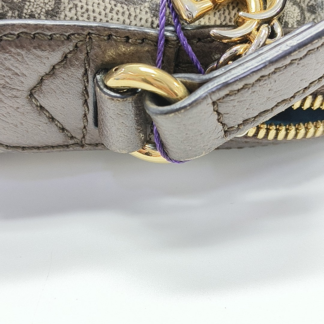 Ophidia Small Monogram Coated Canvas Beige