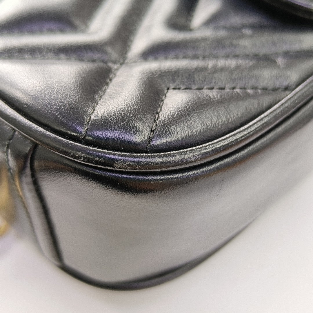 Quilted Calfskin Shoulder Bag Black