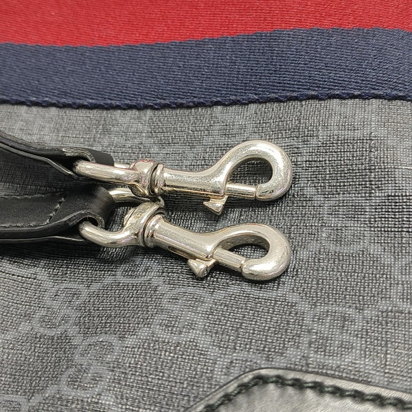 GG Supreme Monogram Coated Canvas Gray