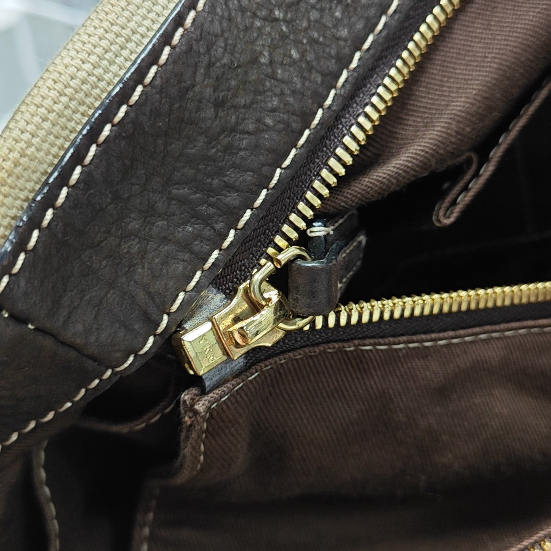 Canvas Shoulder Bag Beige