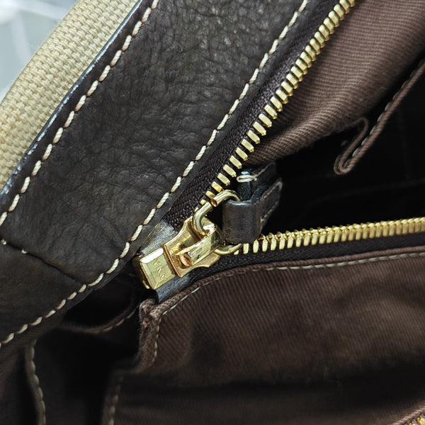 Canvas Shoulder Bag Beige