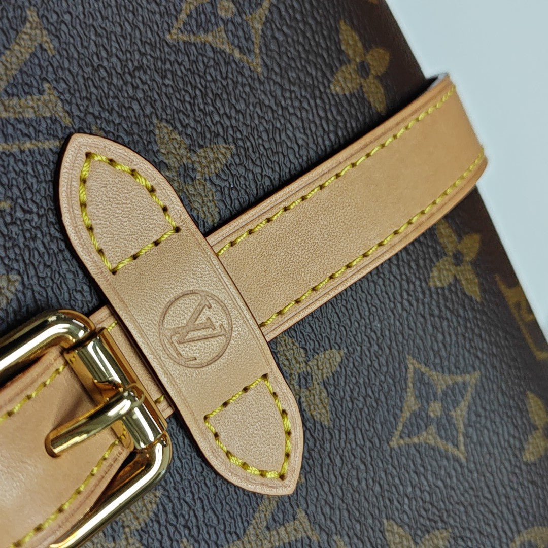 SAUMUR BB Monogram Coated Canvas Brown