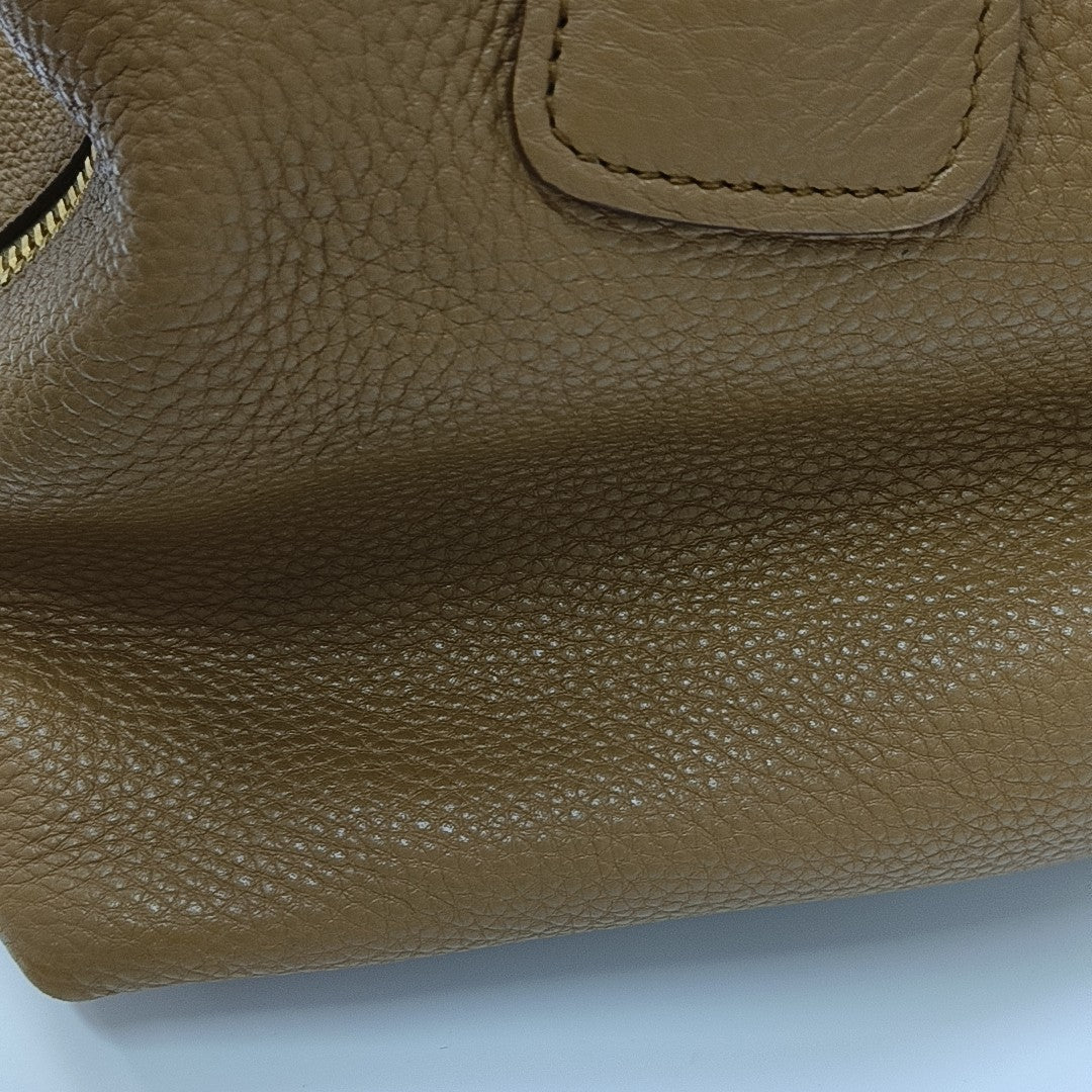 Calfskin Shoulder Bag Brown