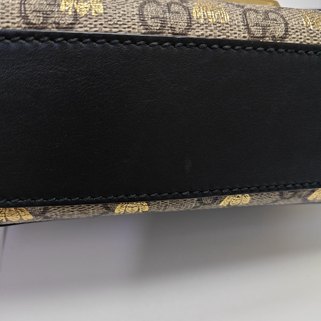 Padlock Small Monogram Coated Canvas Beige