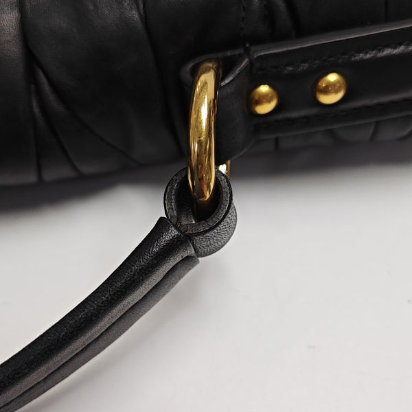 Quilted Lambskin Tote Bag Black
