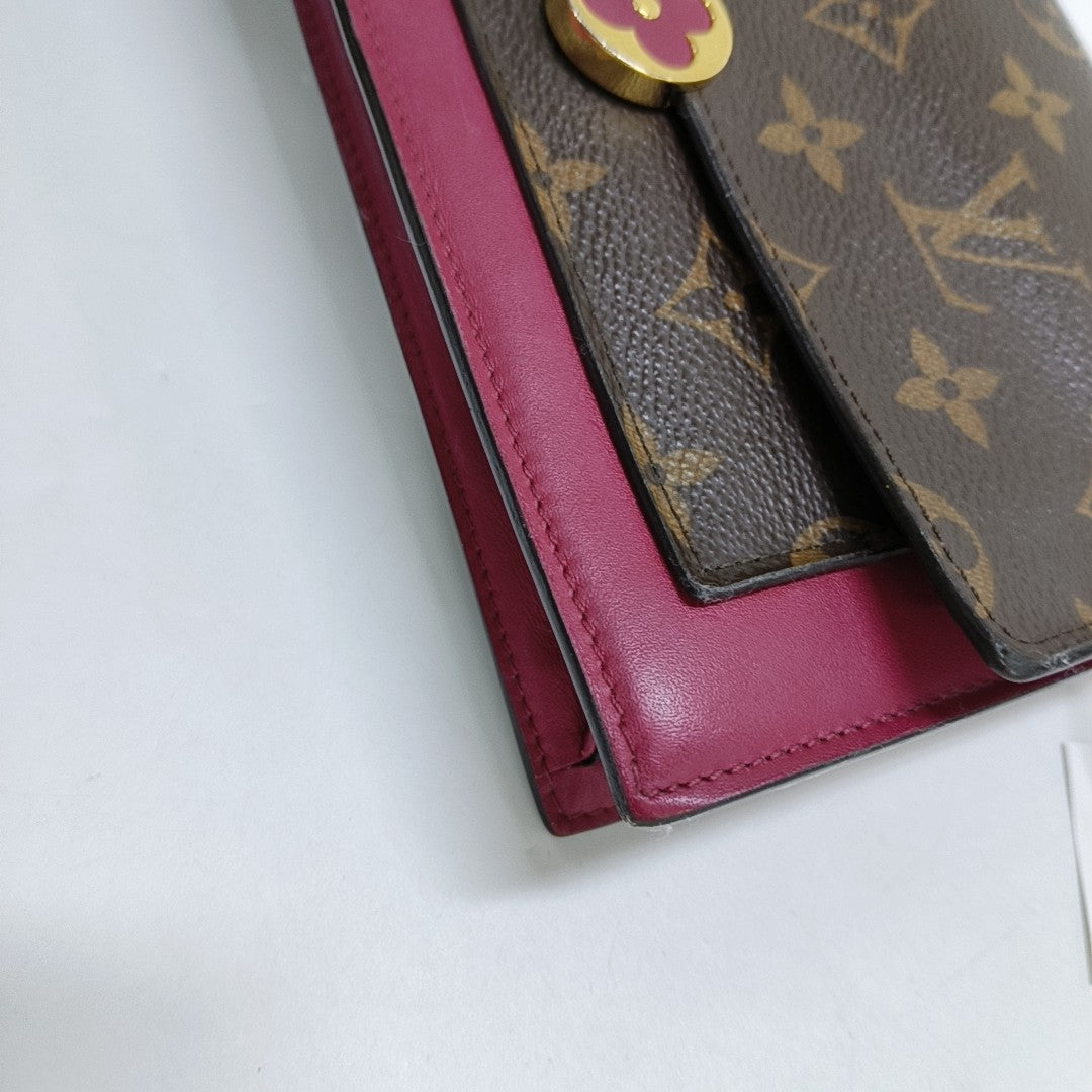 FLORE Monogram Coated Canvas Brown