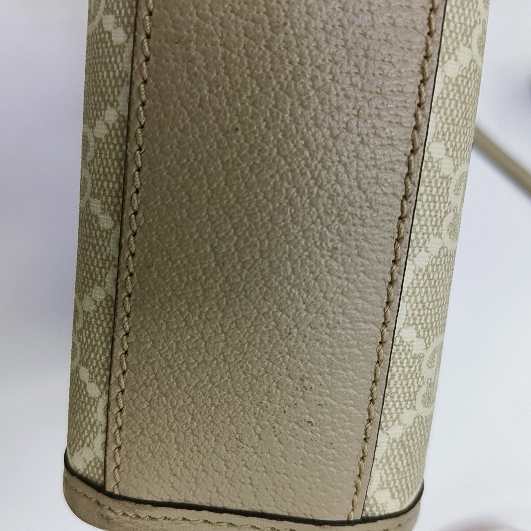 Retro Mini Monogram Coated Canvas Beige