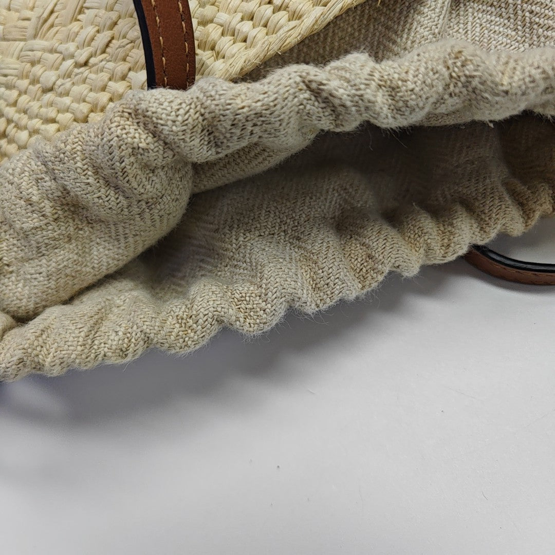 Straw Shoulder Bag Beige