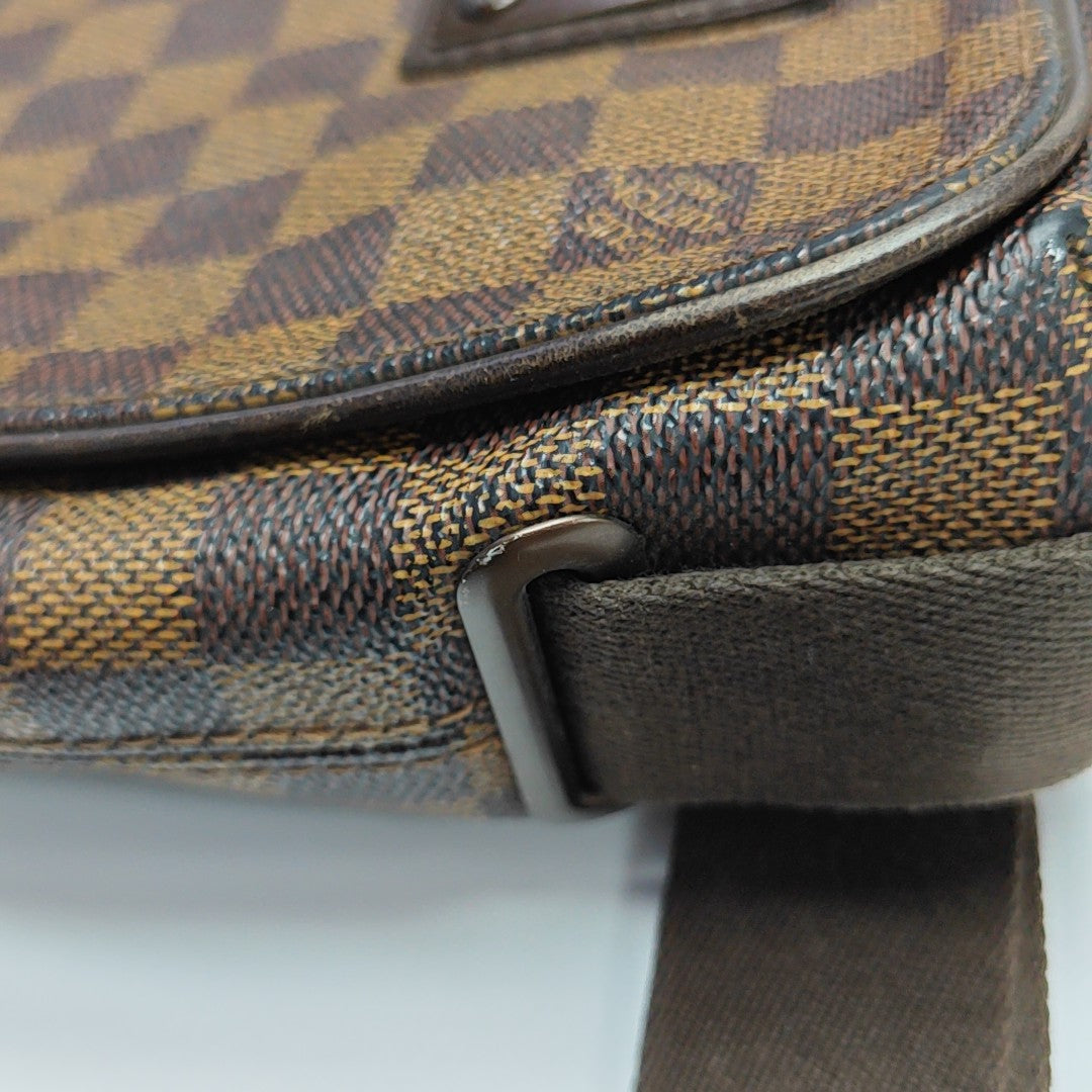 BROOKLYN PM Damier Ebene Coated Canvas Brown