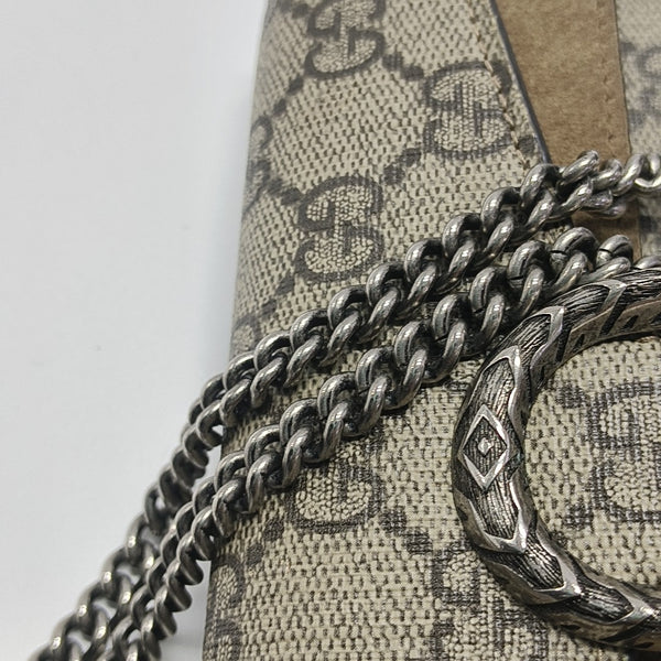 Dionysus Super Mini Monogram Coated Canvas Beige