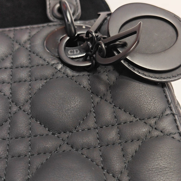 Lady Dior Small Cannage Calfskin Black
